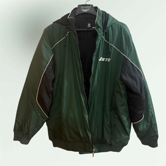 Reebok NFL Men's Jets Green and Black Windbreaker - Picture 1 of 6